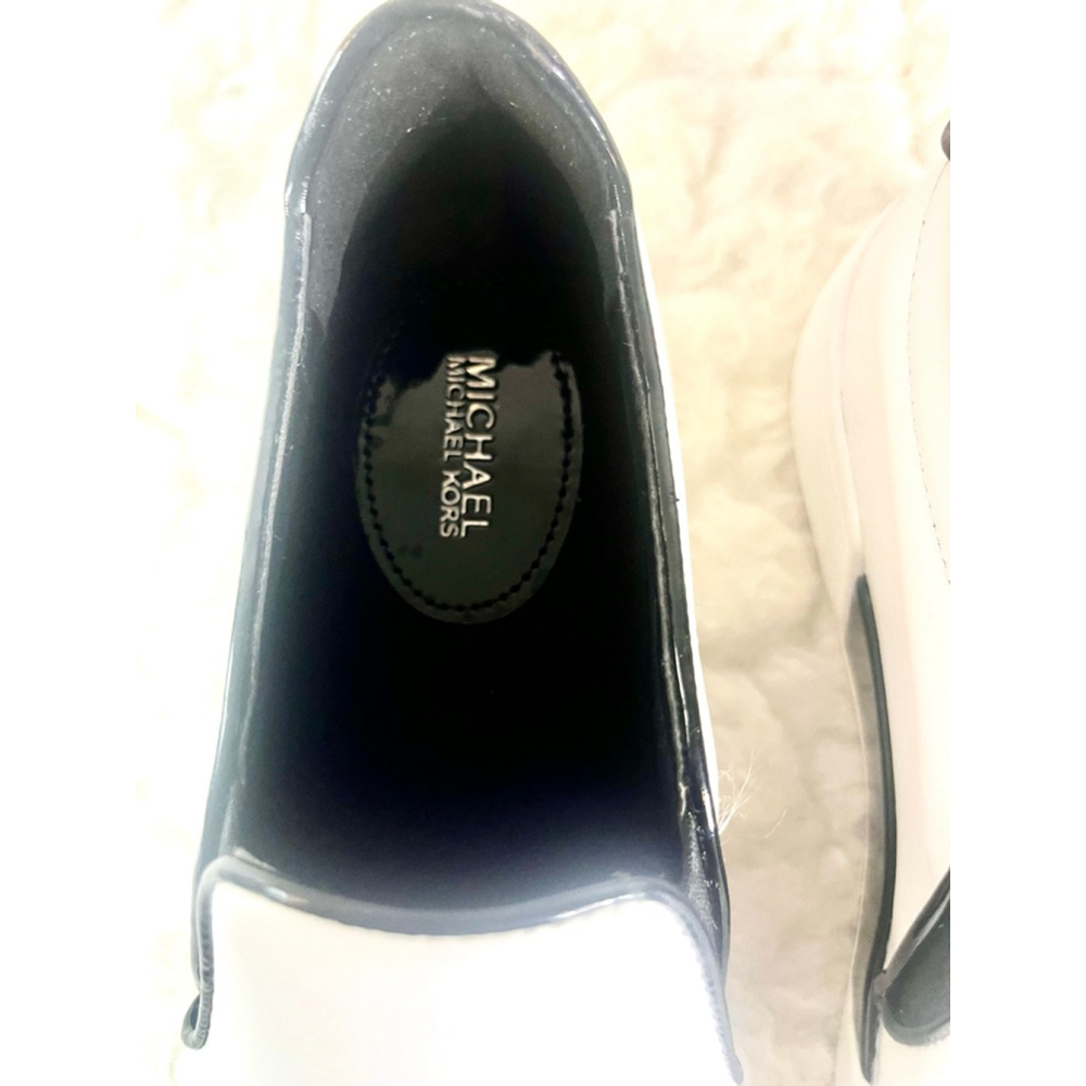 Michael Kors Brenden White Leather slip-on fashion sneakers women size 8M - Picture 3 of 9